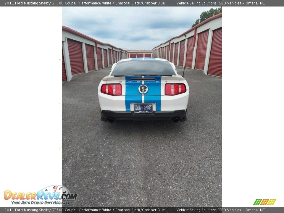 2011 Ford Mustang Shelby GT500 Coupe Performance White / Charcoal Black/Grabber Blue Photo #8