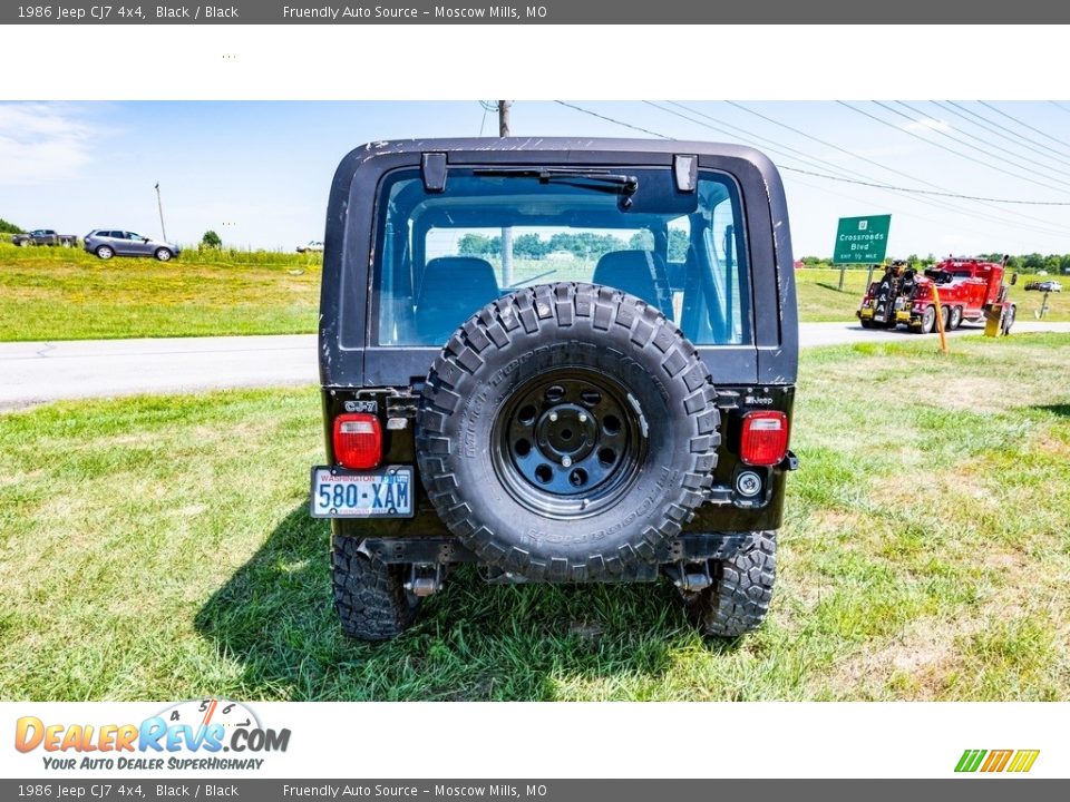 1986 Jeep CJ7 4x4 Black / Black Photo #5