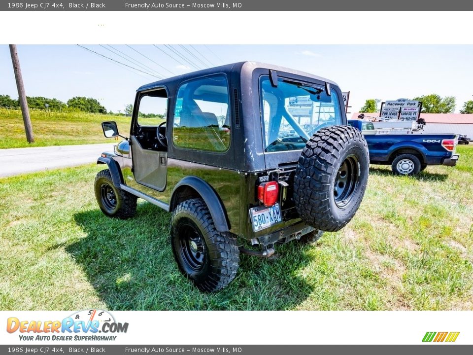 1986 Jeep CJ7 4x4 Black / Black Photo #6