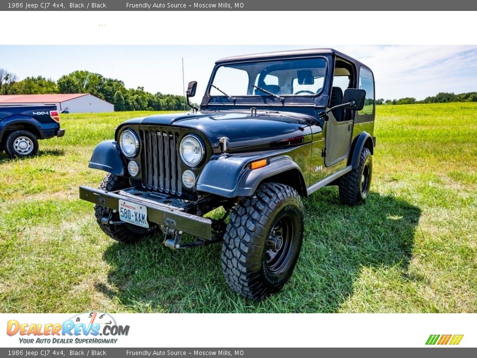 1986 Jeep CJ7 4x4 Black / Black Photo #8