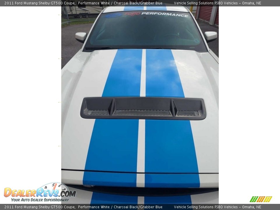 2011 Ford Mustang Shelby GT500 Coupe Performance White / Charcoal Black/Grabber Blue Photo #15