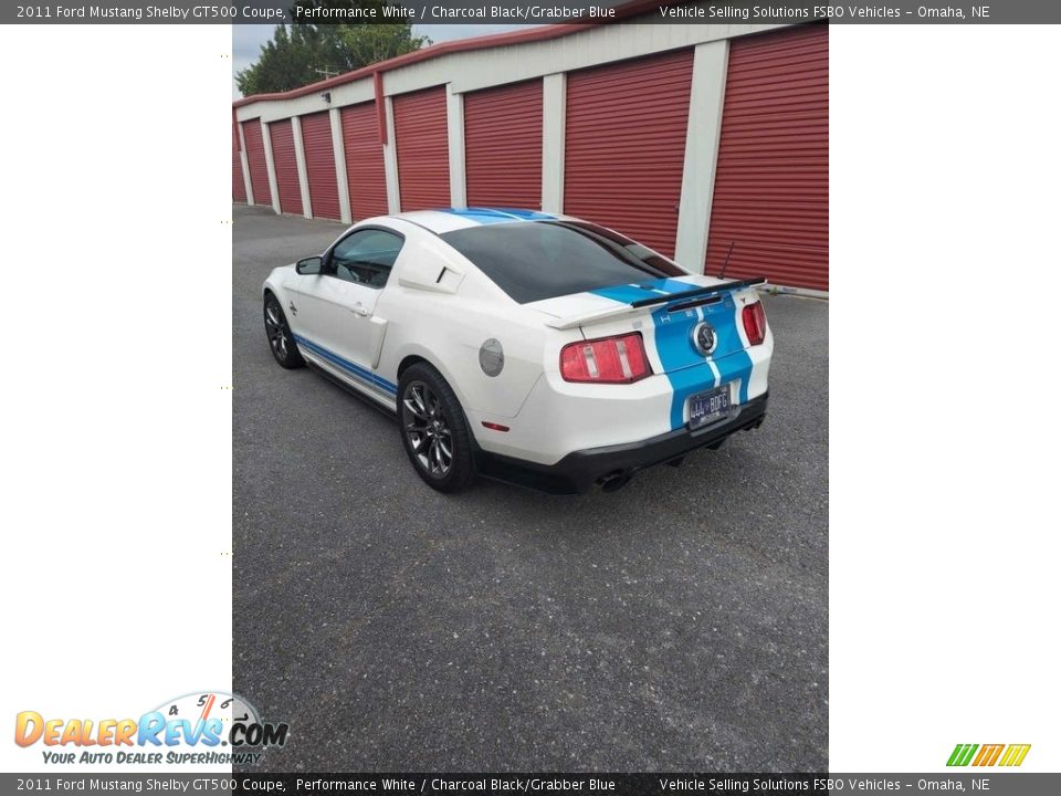 2011 Ford Mustang Shelby GT500 Coupe Performance White / Charcoal Black/Grabber Blue Photo #19