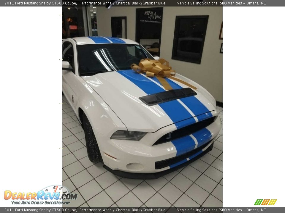 2011 Ford Mustang Shelby GT500 Coupe Performance White / Charcoal Black/Grabber Blue Photo #30