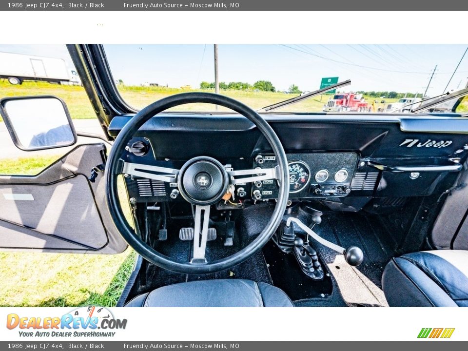 1986 Jeep CJ7 4x4 Black / Black Photo #28