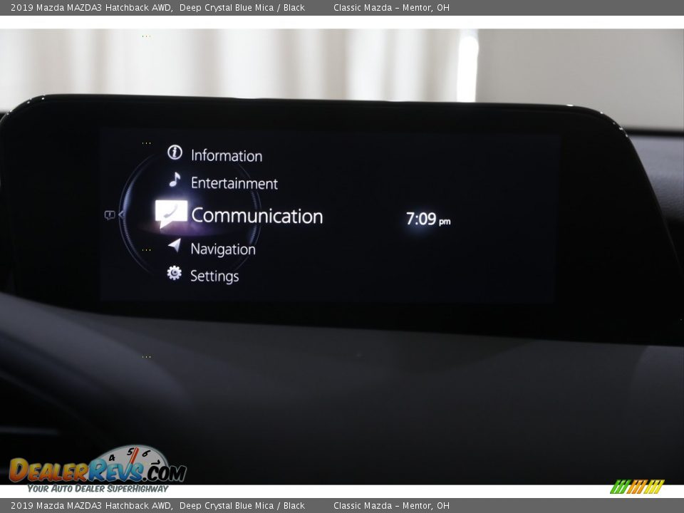 2019 Mazda MAZDA3 Hatchback AWD Deep Crystal Blue Mica / Black Photo #9