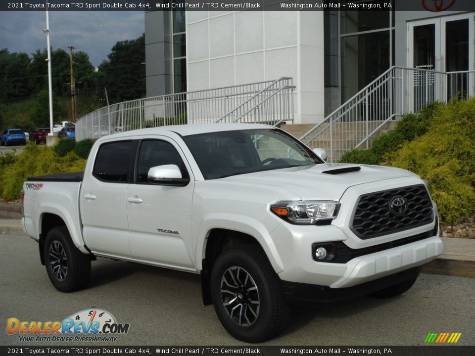 2021 Toyota Tacoma TRD Sport Double Cab 4x4 Wind Chill Pearl / TRD Cement/Black Photo #1