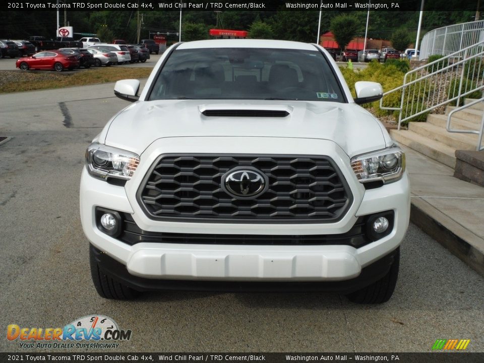 2021 Toyota Tacoma TRD Sport Double Cab 4x4 Wind Chill Pearl / TRD Cement/Black Photo #11