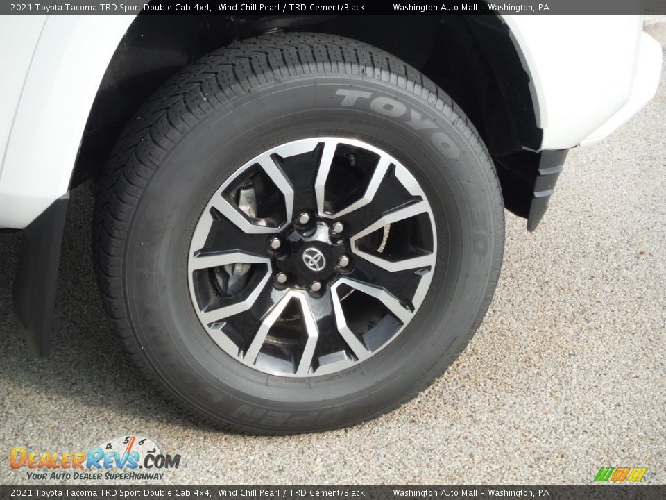 2021 Toyota Tacoma TRD Sport Double Cab 4x4 Wind Chill Pearl / TRD Cement/Black Photo #12
