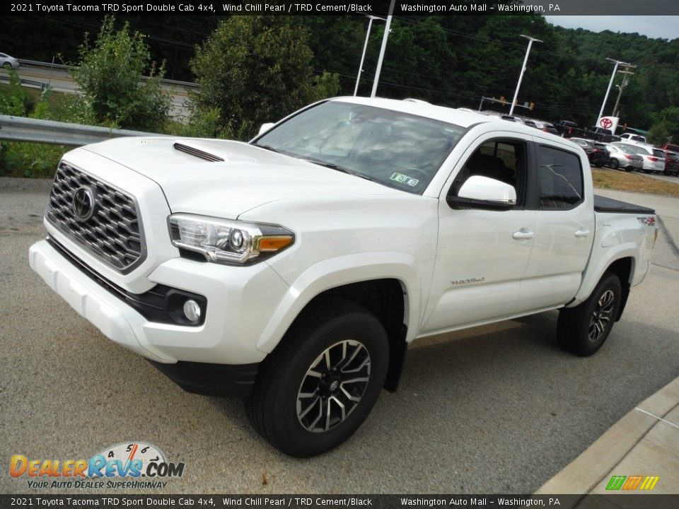 2021 Toyota Tacoma TRD Sport Double Cab 4x4 Wind Chill Pearl / TRD Cement/Black Photo #14