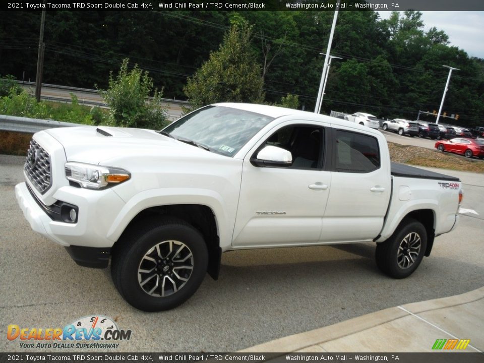 2021 Toyota Tacoma TRD Sport Double Cab 4x4 Wind Chill Pearl / TRD Cement/Black Photo #15