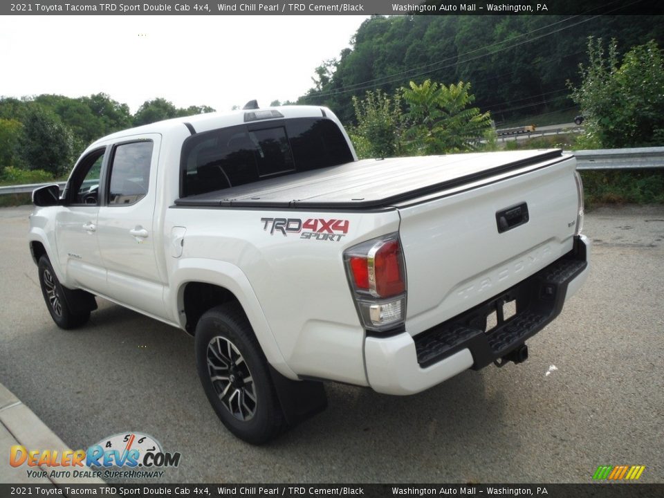 2021 Toyota Tacoma TRD Sport Double Cab 4x4 Wind Chill Pearl / TRD Cement/Black Photo #16