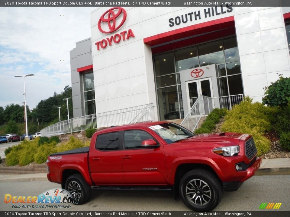 2020 Toyota Tacoma TRD Sport Double Cab 4x4 Barcelona Red Metallic / TRD Cement/Black Photo #2