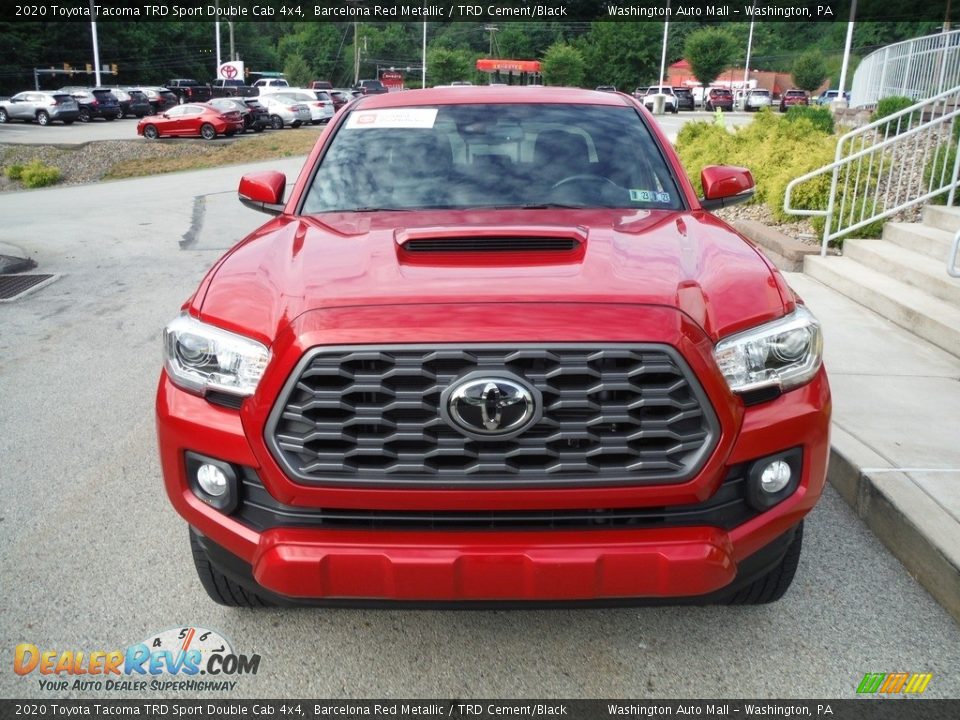 2020 Toyota Tacoma TRD Sport Double Cab 4x4 Barcelona Red Metallic / TRD Cement/Black Photo #14