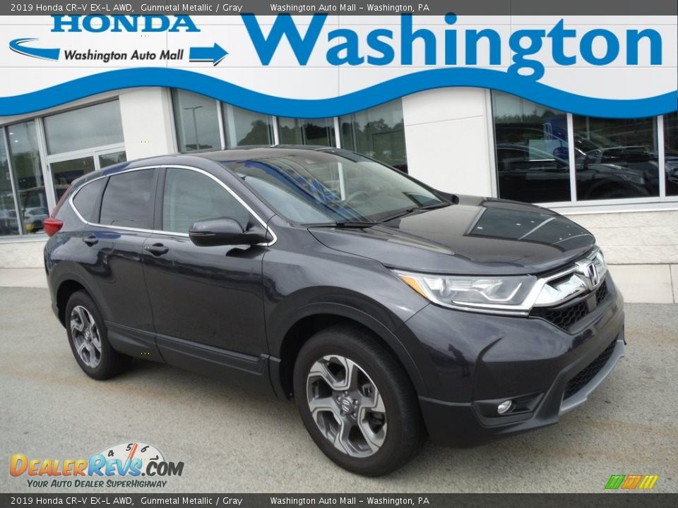 2019 Honda CR-V EX-L AWD Gunmetal Metallic / Gray Photo #1