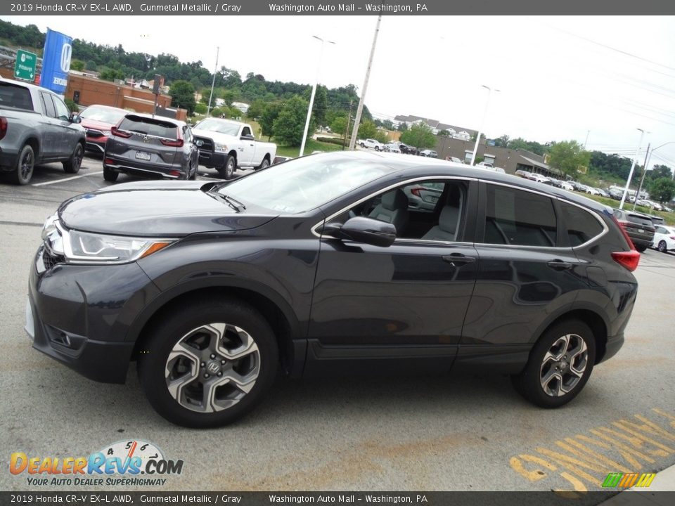 2019 Honda CR-V EX-L AWD Gunmetal Metallic / Gray Photo #7