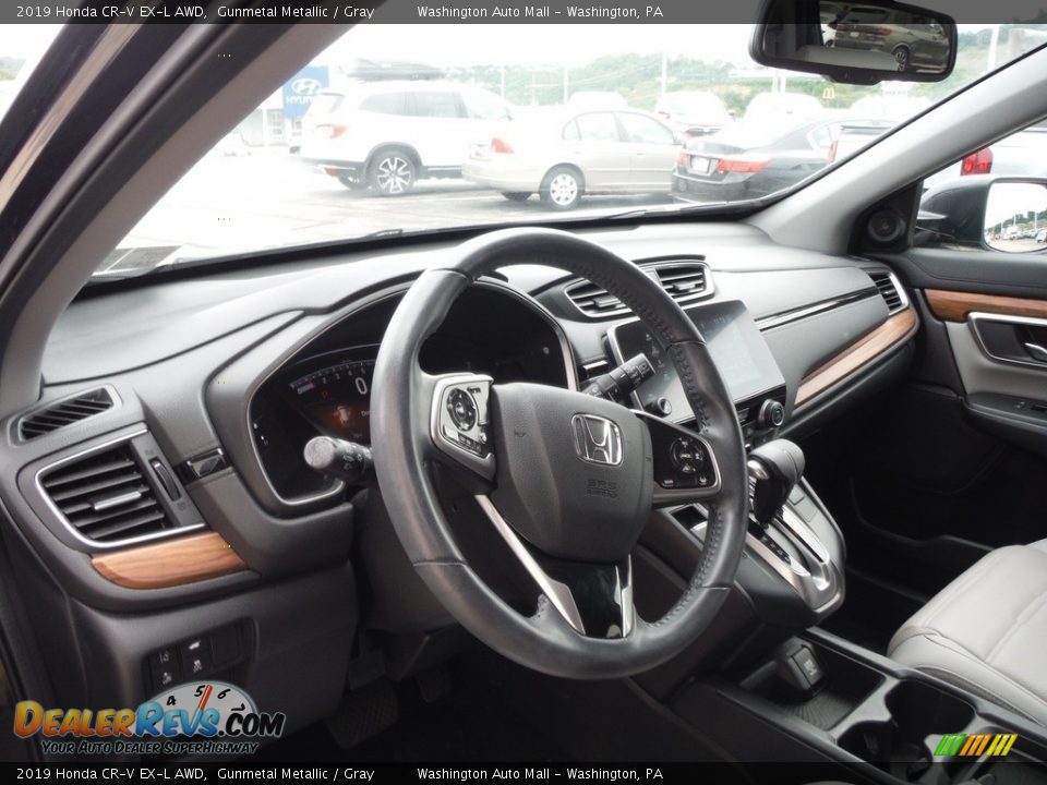 2019 Honda CR-V EX-L AWD Gunmetal Metallic / Gray Photo #13