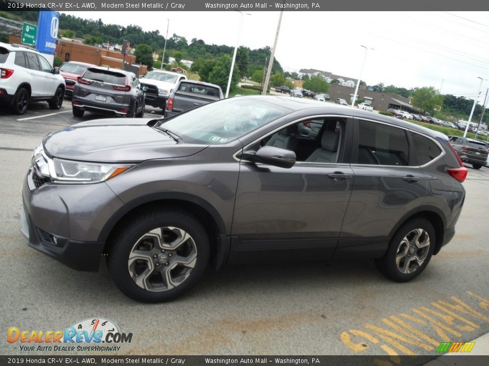 2019 Honda CR-V EX-L AWD Modern Steel Metallic / Gray Photo #7