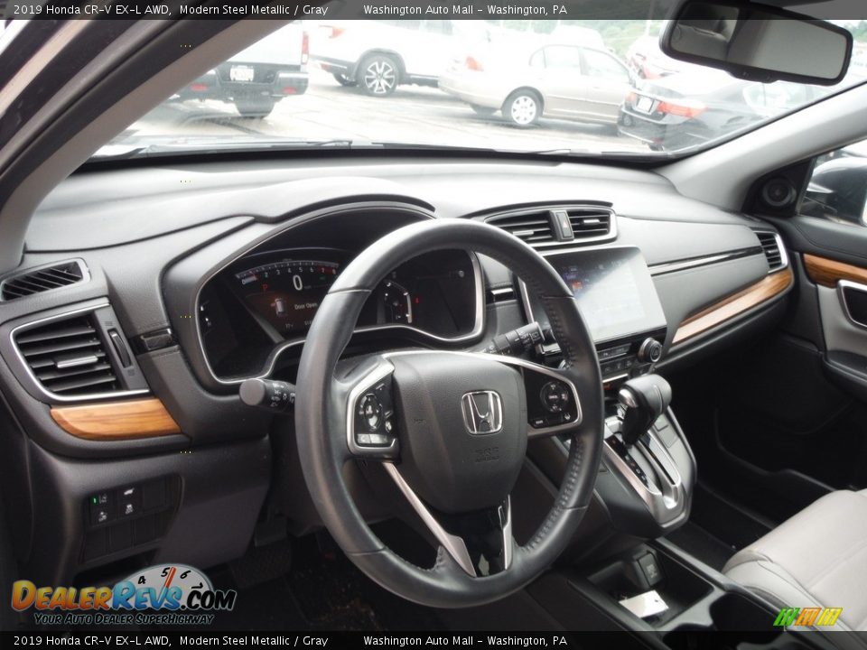 2019 Honda CR-V EX-L AWD Modern Steel Metallic / Gray Photo #13