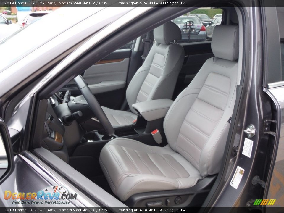 2019 Honda CR-V EX-L AWD Modern Steel Metallic / Gray Photo #14