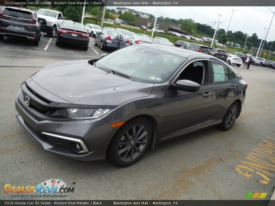 2019 Honda Civic EX Sedan Modern Steel Metallic / Black Photo #5