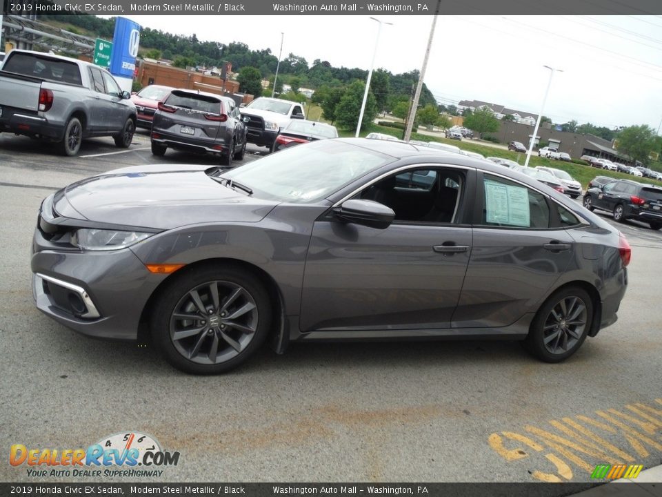 2019 Honda Civic EX Sedan Modern Steel Metallic / Black Photo #6