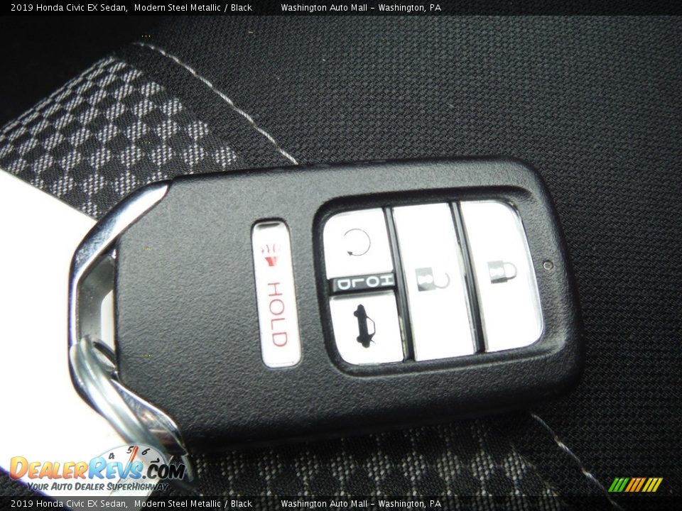 2019 Honda Civic EX Sedan Modern Steel Metallic / Black Photo #28