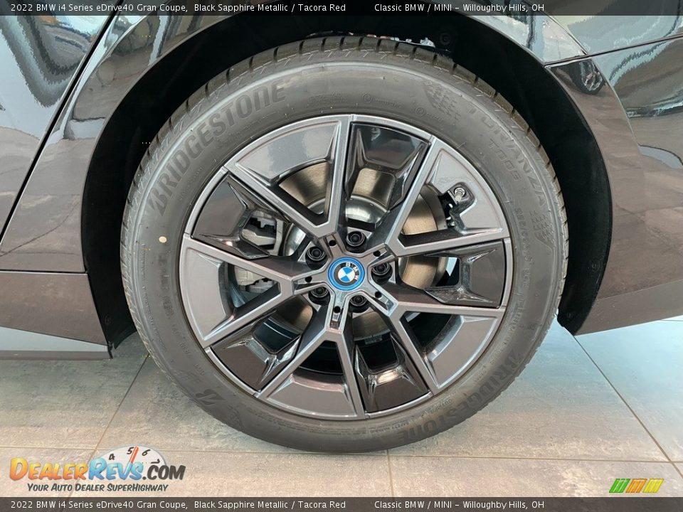 2022 BMW i4 Series eDrive40 Gran Coupe Black Sapphire Metallic / Tacora Red Photo #3