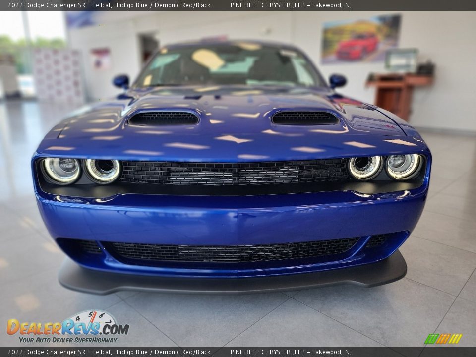 2022 Dodge Challenger SRT Hellcat Indigo Blue / Demonic Red/Black Photo #2