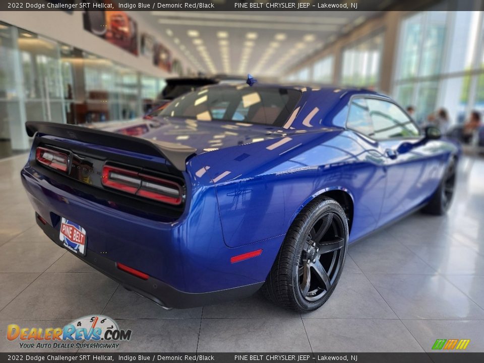 2022 Dodge Challenger SRT Hellcat Indigo Blue / Demonic Red/Black Photo #4