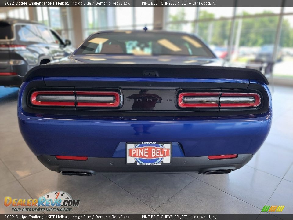 2022 Dodge Challenger SRT Hellcat Indigo Blue / Demonic Red/Black Photo #5