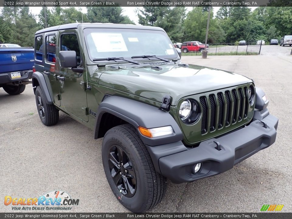 2022 Jeep Wrangler Unlimited Sport 4x4 Sarge Green / Black Photo #7