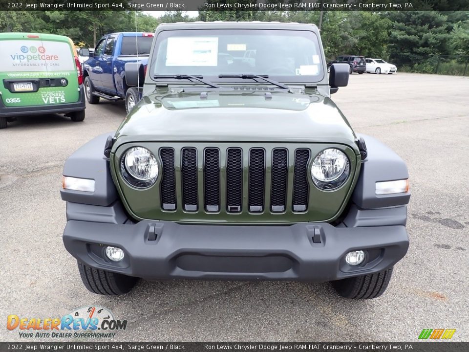 2022 Jeep Wrangler Unlimited Sport 4x4 Sarge Green / Black Photo #8