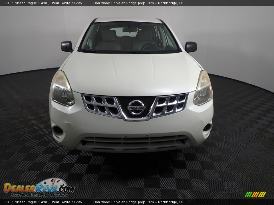 2012 Nissan Rogue S AWD Pearl White / Gray Photo #2