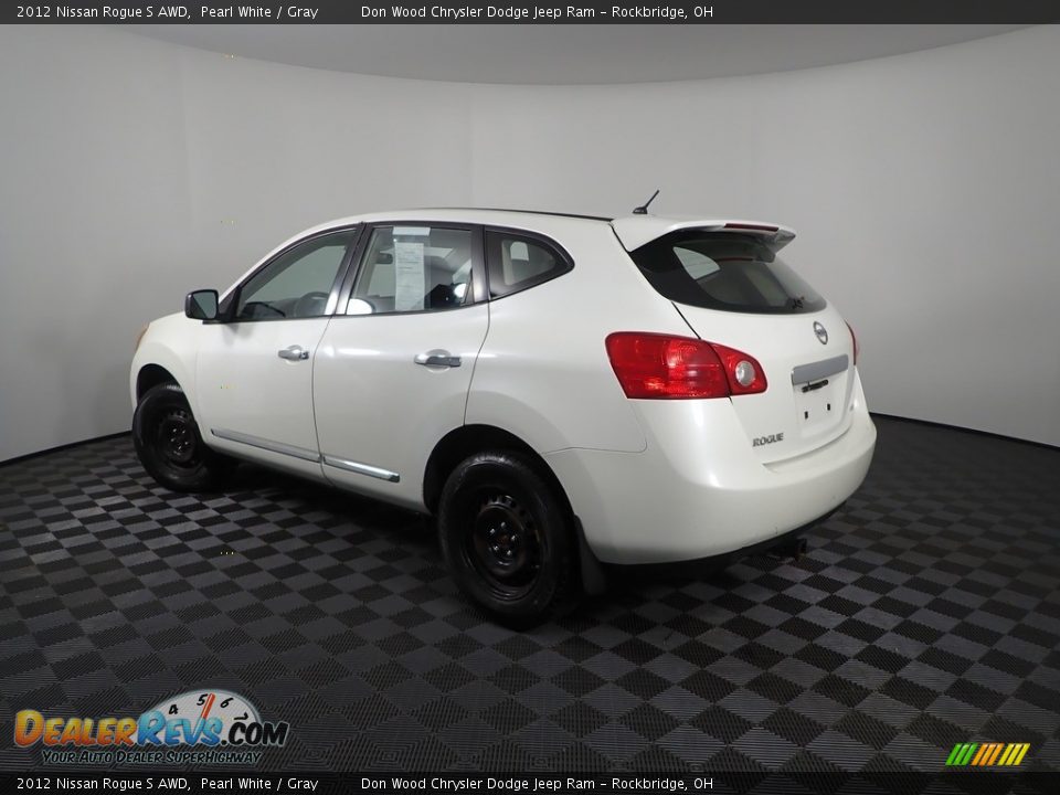 2012 Nissan Rogue S AWD Pearl White / Gray Photo #4