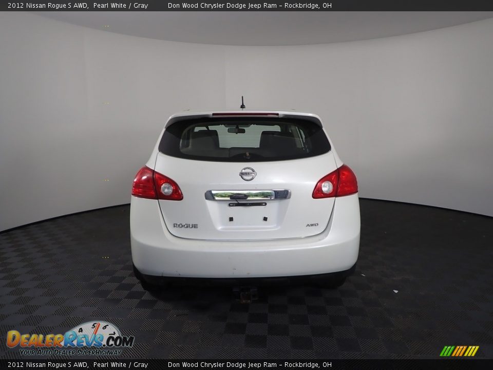 2012 Nissan Rogue S AWD Pearl White / Gray Photo #5