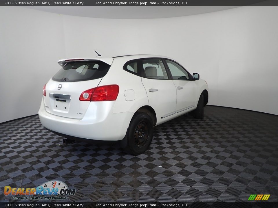 2012 Nissan Rogue S AWD Pearl White / Gray Photo #8
