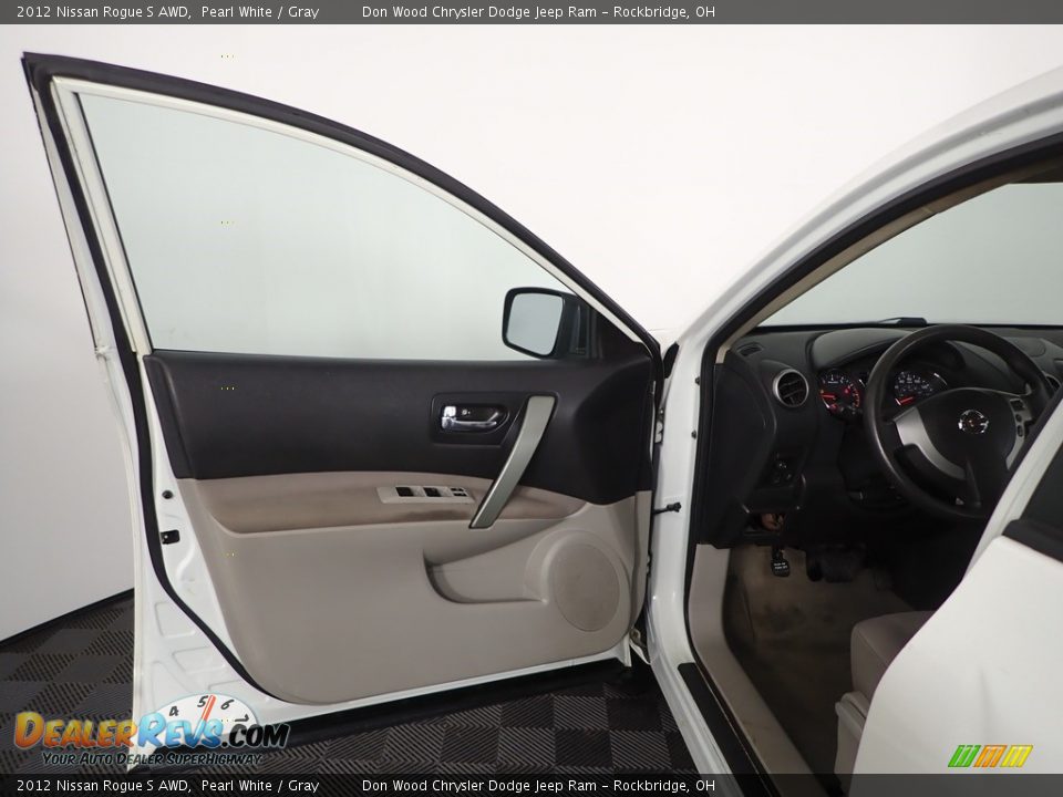 2012 Nissan Rogue S AWD Pearl White / Gray Photo #9