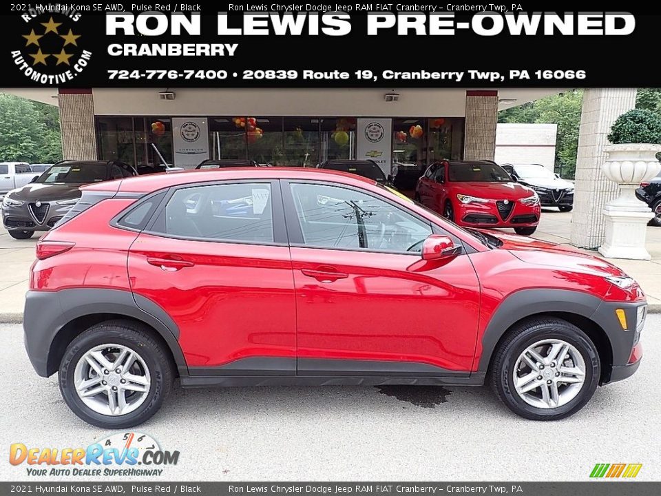 2021 Hyundai Kona SE AWD Pulse Red / Black Photo #1