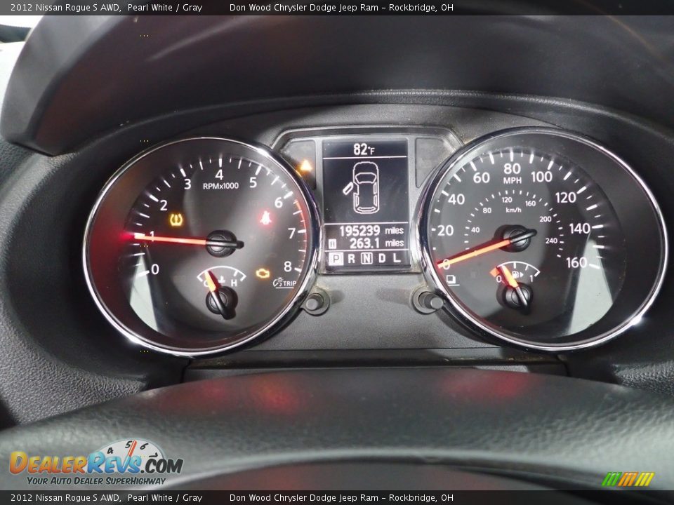 2012 Nissan Rogue S AWD Pearl White / Gray Photo #15