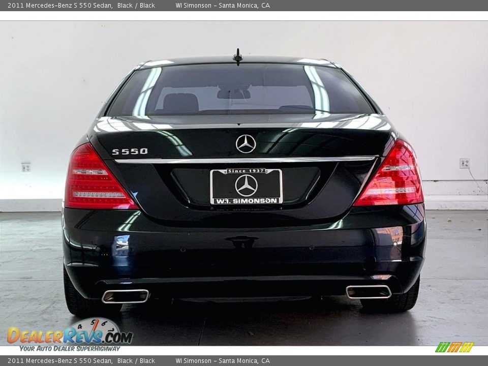 2011 Mercedes-Benz S 550 Sedan Black / Black Photo #3