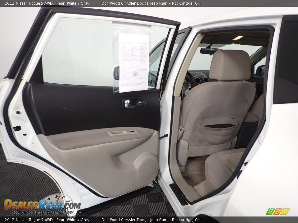2012 Nissan Rogue S AWD Pearl White / Gray Photo #19