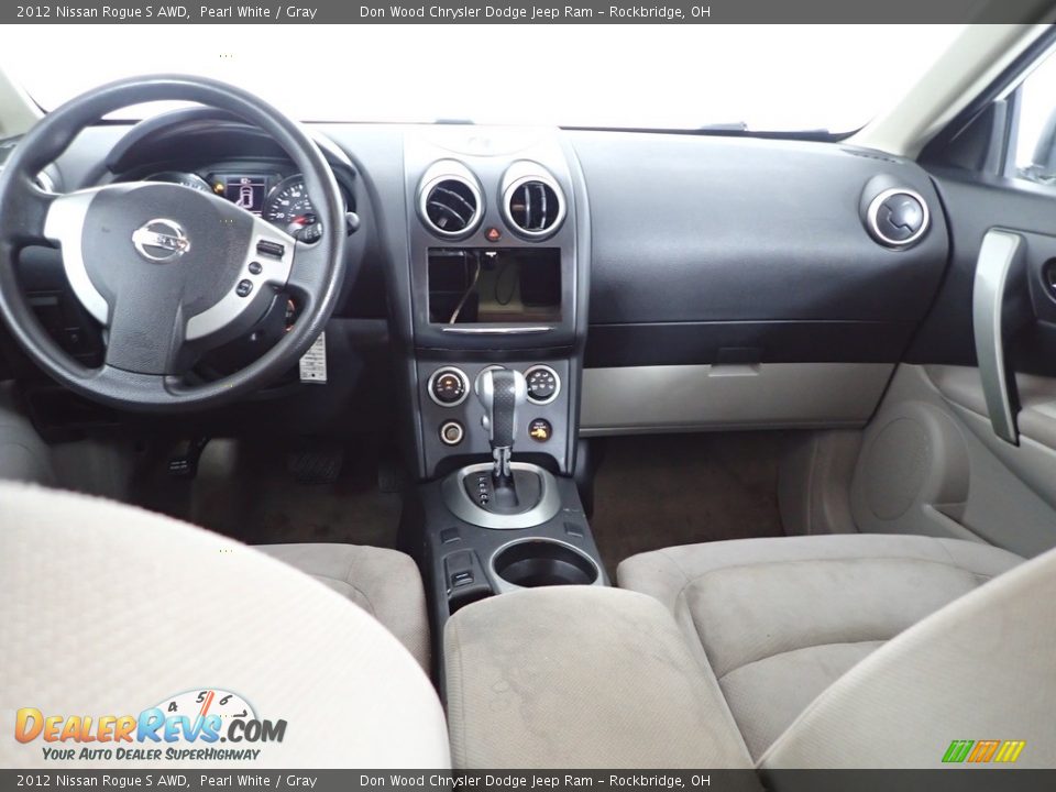 2012 Nissan Rogue S AWD Pearl White / Gray Photo #21
