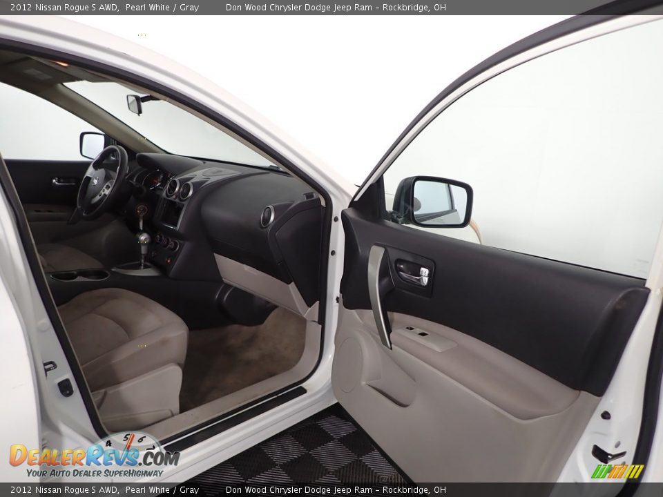 2012 Nissan Rogue S AWD Pearl White / Gray Photo #22
