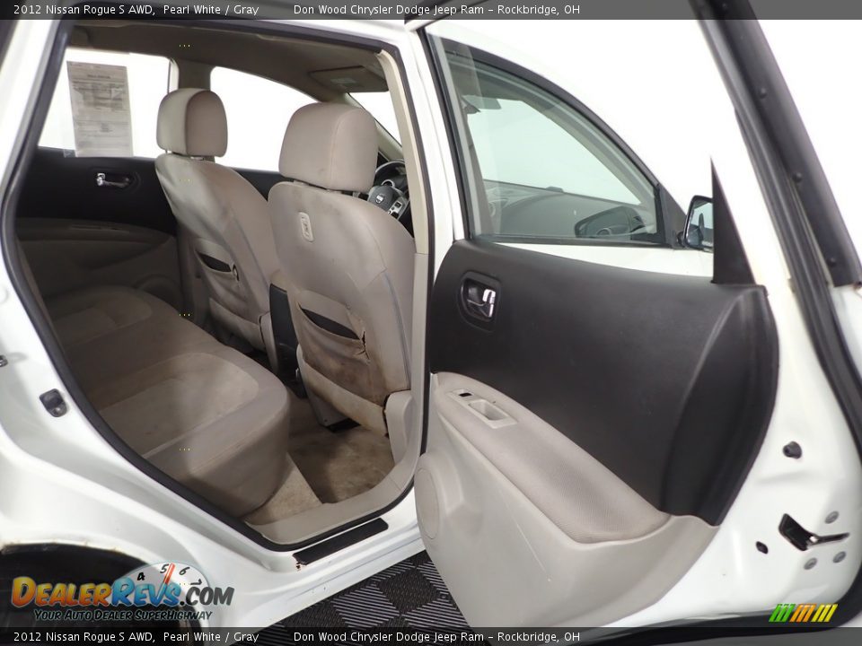 2012 Nissan Rogue S AWD Pearl White / Gray Photo #24