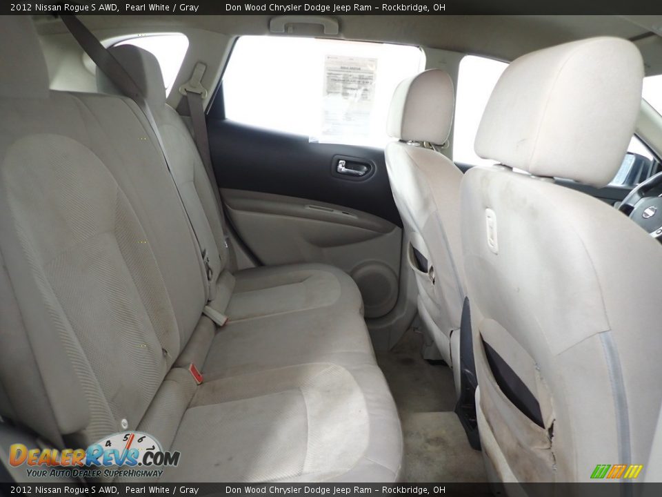 2012 Nissan Rogue S AWD Pearl White / Gray Photo #25