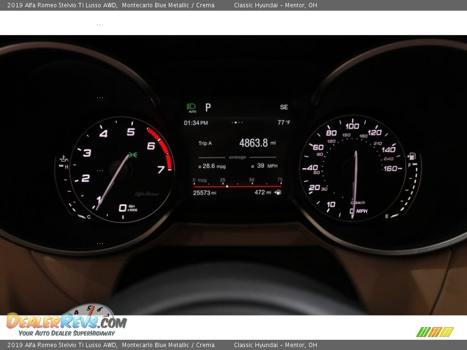 2019 Alfa Romeo Stelvio Ti Lusso AWD Gauges Photo #8