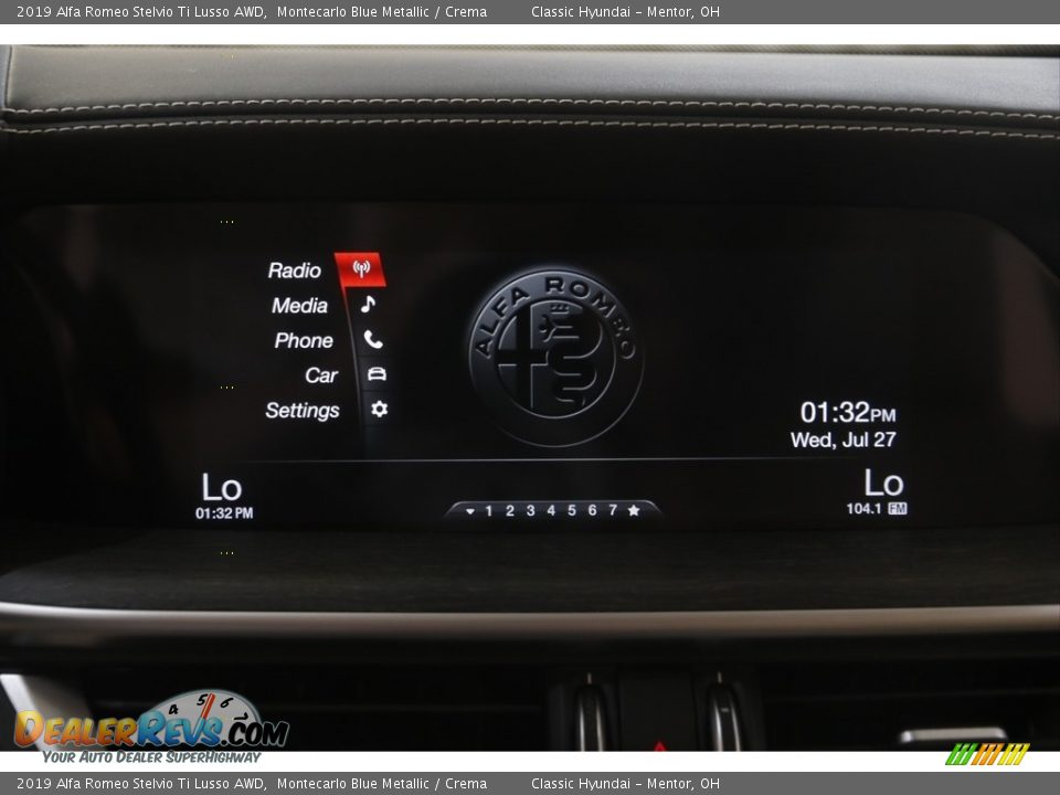 2019 Alfa Romeo Stelvio Ti Lusso AWD Montecarlo Blue Metallic / Crema Photo #9