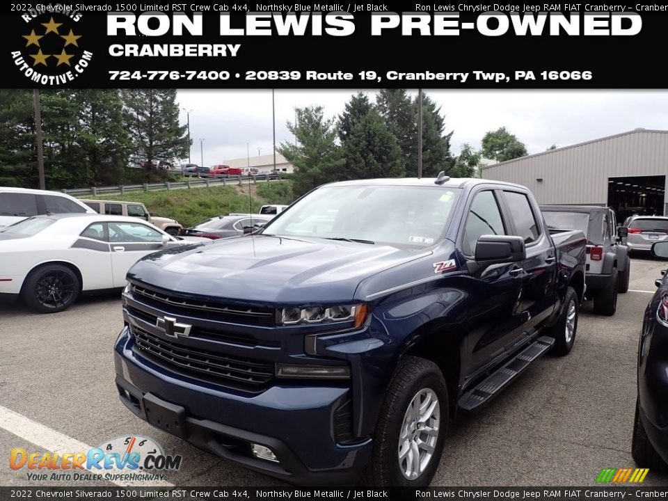 2022 Chevrolet Silverado 1500 Limited RST Crew Cab 4x4 Northsky Blue Metallic / Jet Black Photo #1