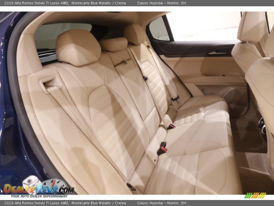 Rear Seat of 2019 Alfa Romeo Stelvio Ti Lusso AWD Photo #19