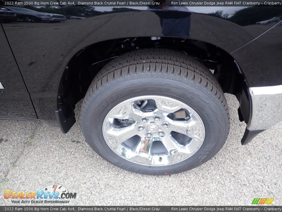 2022 Ram 1500 Big Horn Crew Cab 4x4 Diamond Black Crystal Pearl / Black/Diesel Gray Photo #9